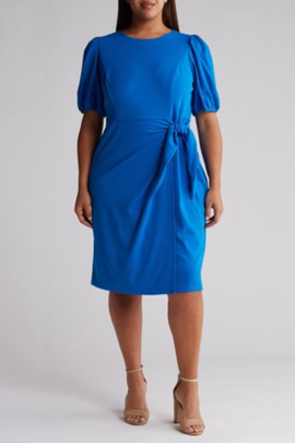London Times Side Tie Sheath Dress PLUS SIZE