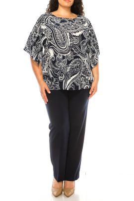 Maya Brooke 2 Piece Paiisley Pants Set
