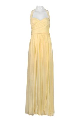 Monique Lhuillier Halter Ruched Bridesmaid Dress