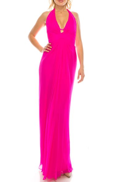 Aidan Mattox Halter-Style Open-Back Evening Dress