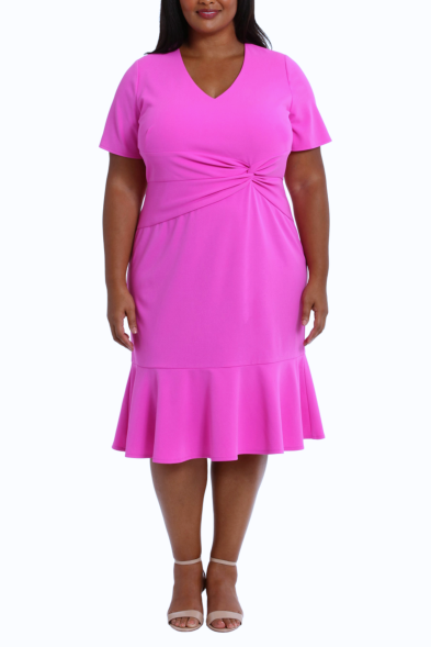 London Times Twisted Knot Sheath Dress PLUS SIZE