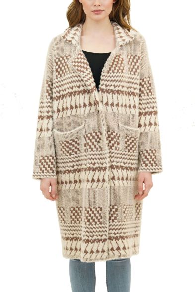 Love Token Multi Geo Print Button Down Coatigan