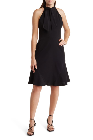 Maggy London Halter Tie-Neck A-line Dress