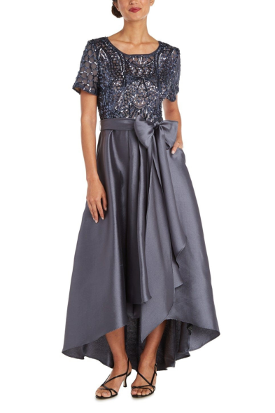 RM Richards Sequin Hi-Lo Evening Dress