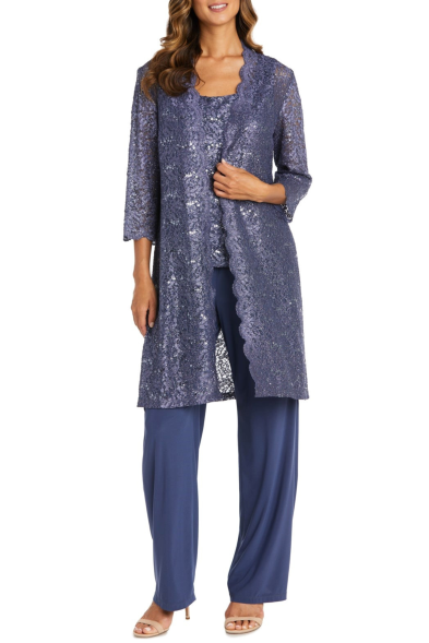RM Richards Lace 3/4 Sleeve 3 Piece Pant Set