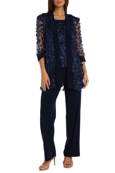 RM Richards 3-Piece Floral Applique Pants Set