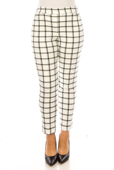 Zac & Rachel Pull-On Slim Leg Checkered Pants