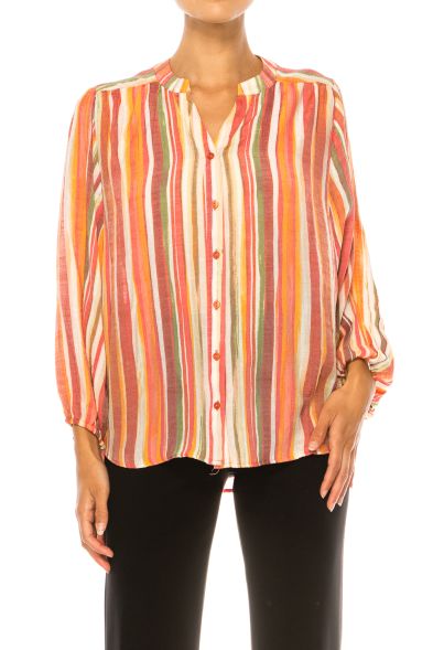 Zac & Rachel Printed Button Down Long Sleeve Top
