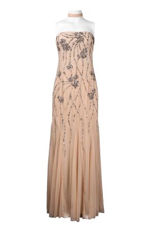 Adrianna Papell Sequined Strapless Evening Gown