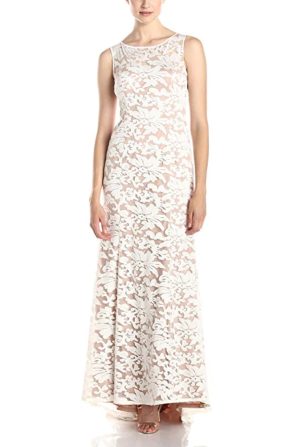 Adrianna Papell Sleeveless Embroidered Mesh Dress