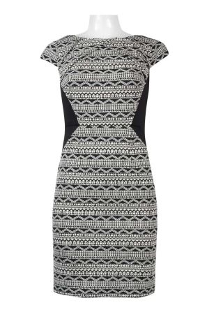 Adrianna Papell Day Cap Sleeve Knit Dress (Petite)