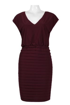 Adrianna Papell Cap Sleeve Banded Jersey Dress