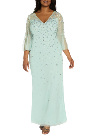 Adrianna Papell Beaded Evening Dress (PLUS SIZE)