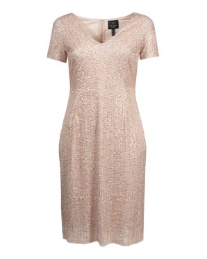 Adrianna Papell Hammered Sequin  Dress