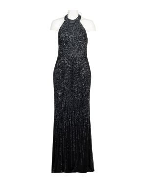 Adrianna Papell Beaded Mermaid Evening Gown