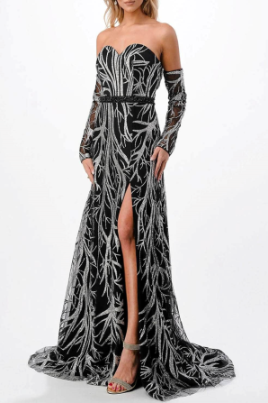 Corinna Corrina Embellished Long Evening Dress