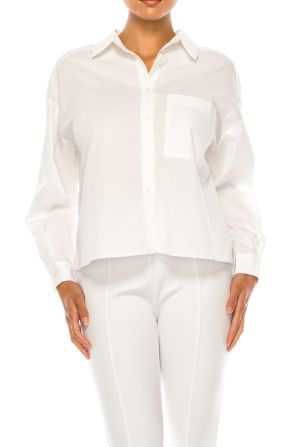 Grand & Greene Long Embellished Fringe Sleeve Top
