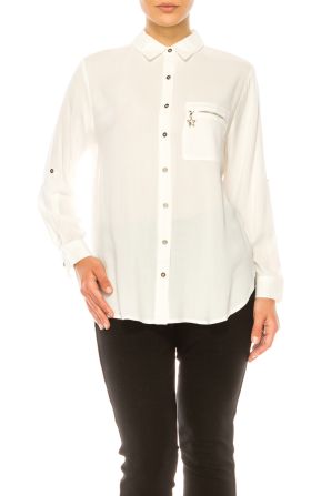 Grand & Greene Long Sleeve Zippered Pocket Shirt