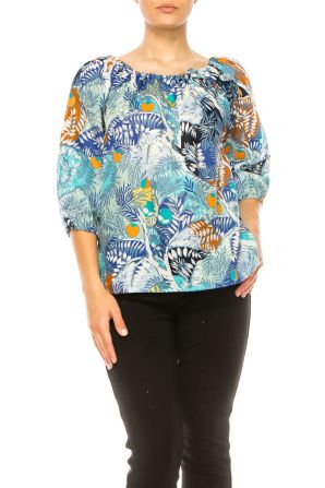 Hester & Orchard 3/4 Sleeve Floral Top