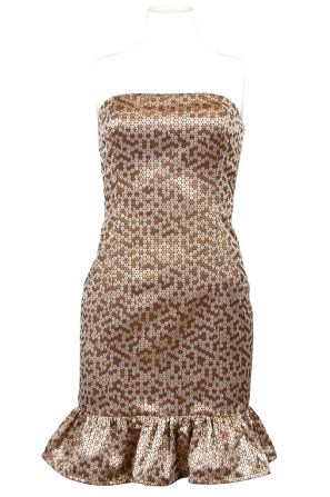 Muse Strapless Faux Sequined Dress