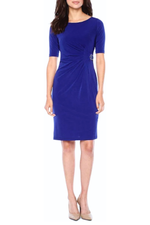 Jessica Howard Side Pleated Sheath Dress PETITE
