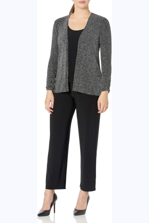 Jessica Howard Metallic 3-Piece Pants Set PETITE