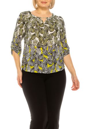 Jessica Rose 3/4 Sleeve Shift Printed Top