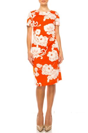 Jessica Rose Floral Print Short Sleeve Dress