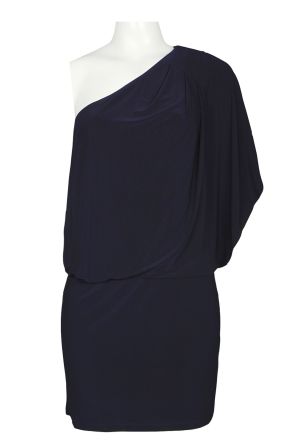 Jessica Simpson Asymmetrical Dolman Sleeve Solid Jersey Blouson Dress