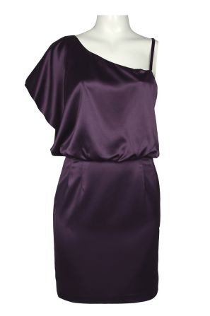 Jessica Simpson Asymmetrical Dolman Sleeve Satin Blouson Dress