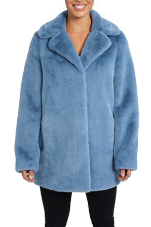 Love Token Mid-Length Faux Fur Jacket