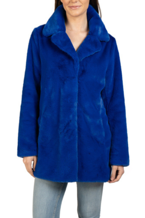 Love Token Mid-Length Faux Fur Jacket