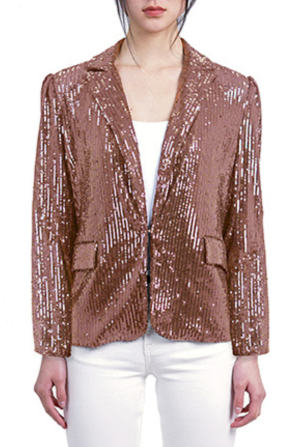 Love Token Evening Sequined Blazer Jacket