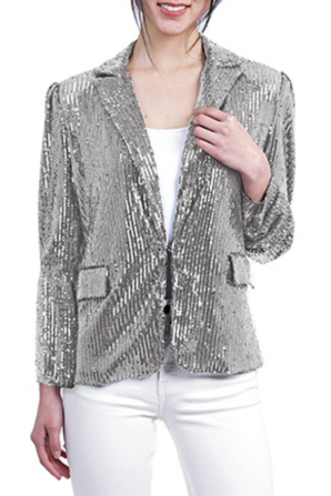 Love Token Evening Sequined Blazer Jacket