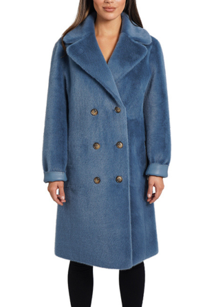 Love Token Reversible Faux-Leather Faux Fur Coat