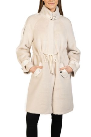 Love Token Drawstring Waist Parka Jacket