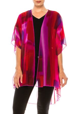 Nygard Orchid Color Combo Open Front Cardigan Shawl
