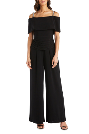 RM Richards Off-the-Shoulder Wide Leg Jumpsuit