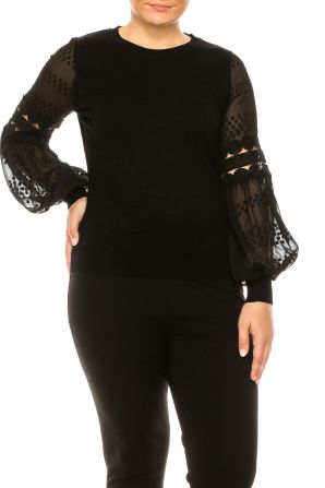 Sioni  Crew Neck Long Sleeve Sweater Top