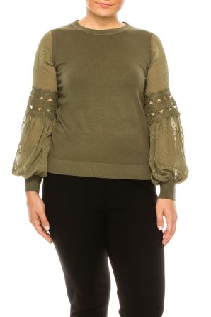 Sioni  Crew Neck Long Sleeve Sweater Top