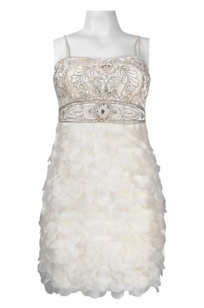 Sue Wong Embroidered & Beaded Applique Skirt Dress