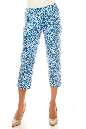 Zac & Rachel Ultimate Fit Printed Capri Pants