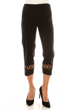 Zac & Rachel Pull-On Crisscross Leg Capri Pants
