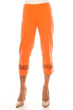 Zac & Rachel Pull-On Crisscross Leg Capri Pants
