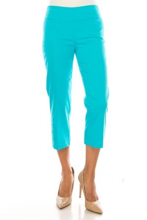 Zac & Rachel Pull-On Three-Grommet Leg Capri Pants