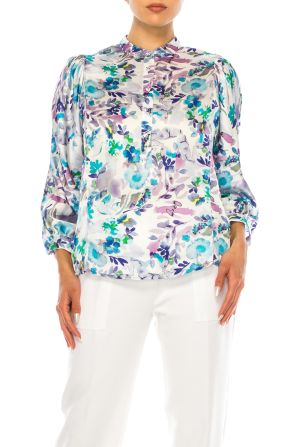 Zac & Rachel 3/4 Long Sleeve Split Neck Top