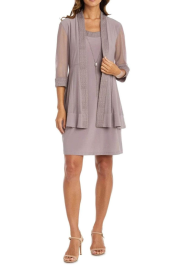 Short Evening Dress Dressy Jacket Over Dress R M Richards Wholesale Boutique Fashion