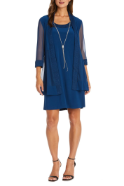 Short Evening Dress Dressy Jacket Over Dress R M Richards Wholesale Boutique Fashion