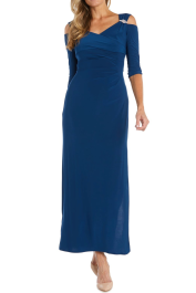 Rm richards cold shoulder gown sale