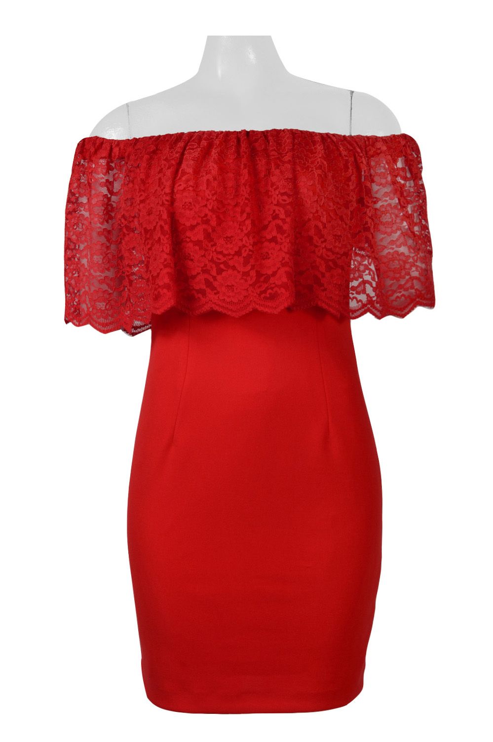 Aidan mattox ruffled cheap off the shoulder dress